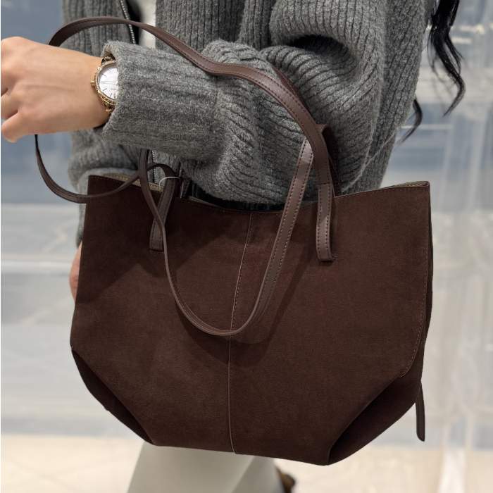 Замшева жіноча сумка Coffee 5-W-1021