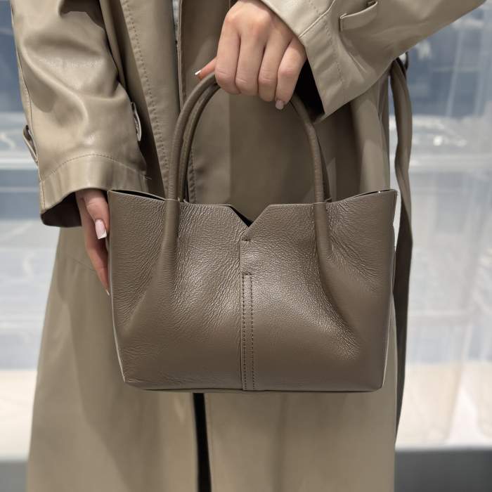 Шкіряна жіноча сумка Khaki 5-W-1022