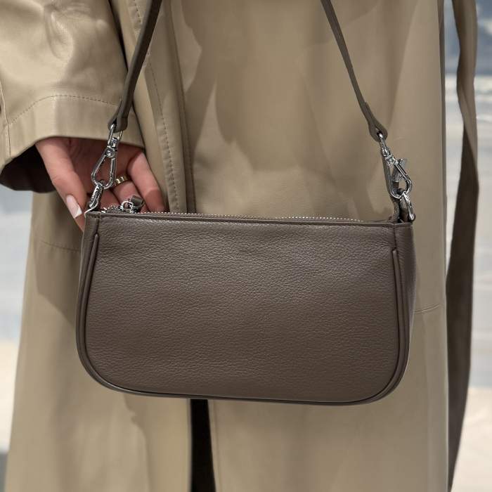 Шкіряна жіноча сумка Gray 5-W-1015