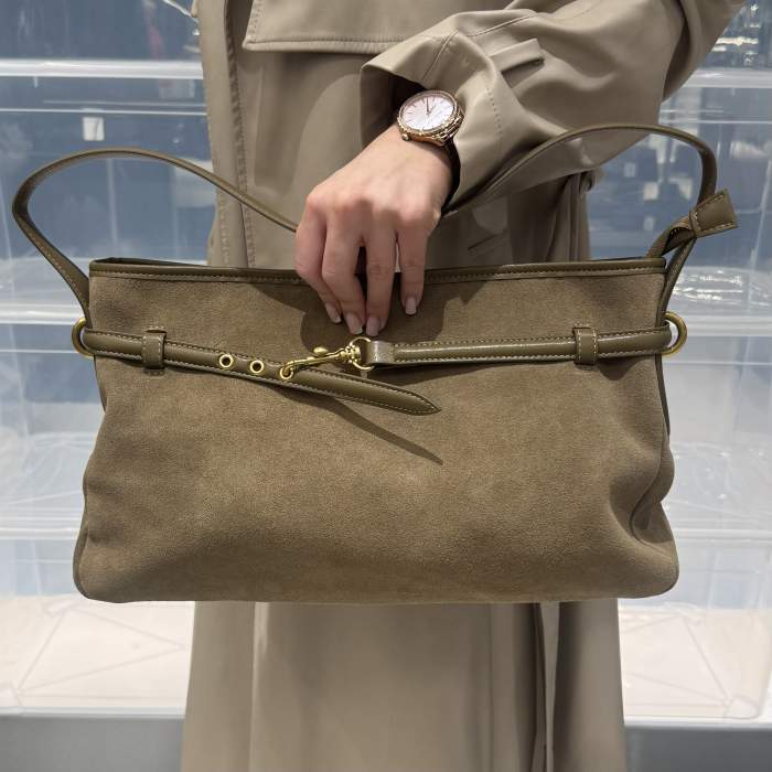 Замшева жіноча сумка Grey 5-W-1039