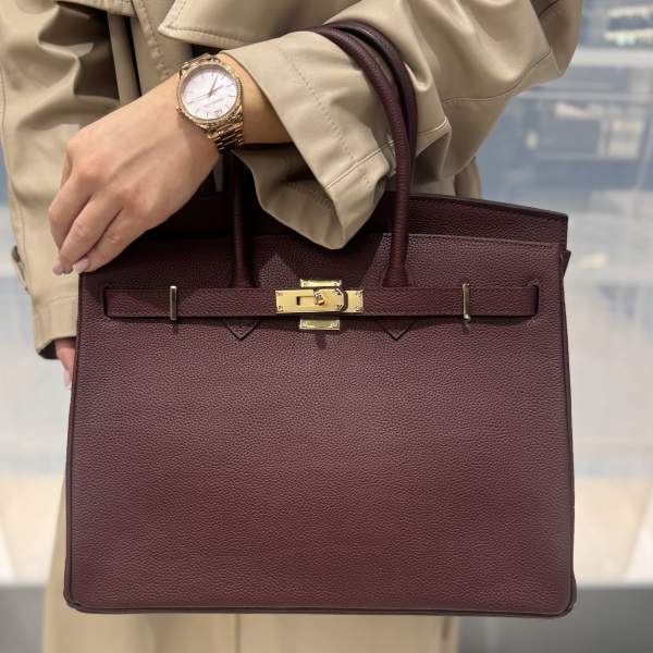 Шкіряна жіноча сумка Wine red 5-W-1049