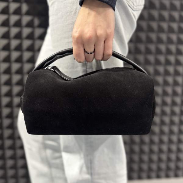 Замшева жіноча сумка Black 5-W-1035