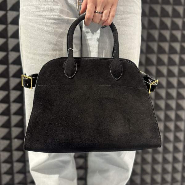 Замшева жіноча сумка Black 5-W-1006